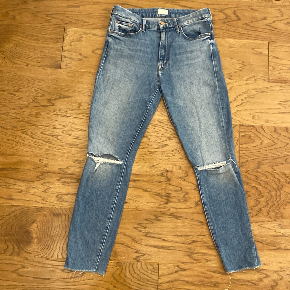 Mother Hight waisted looker ankle fray